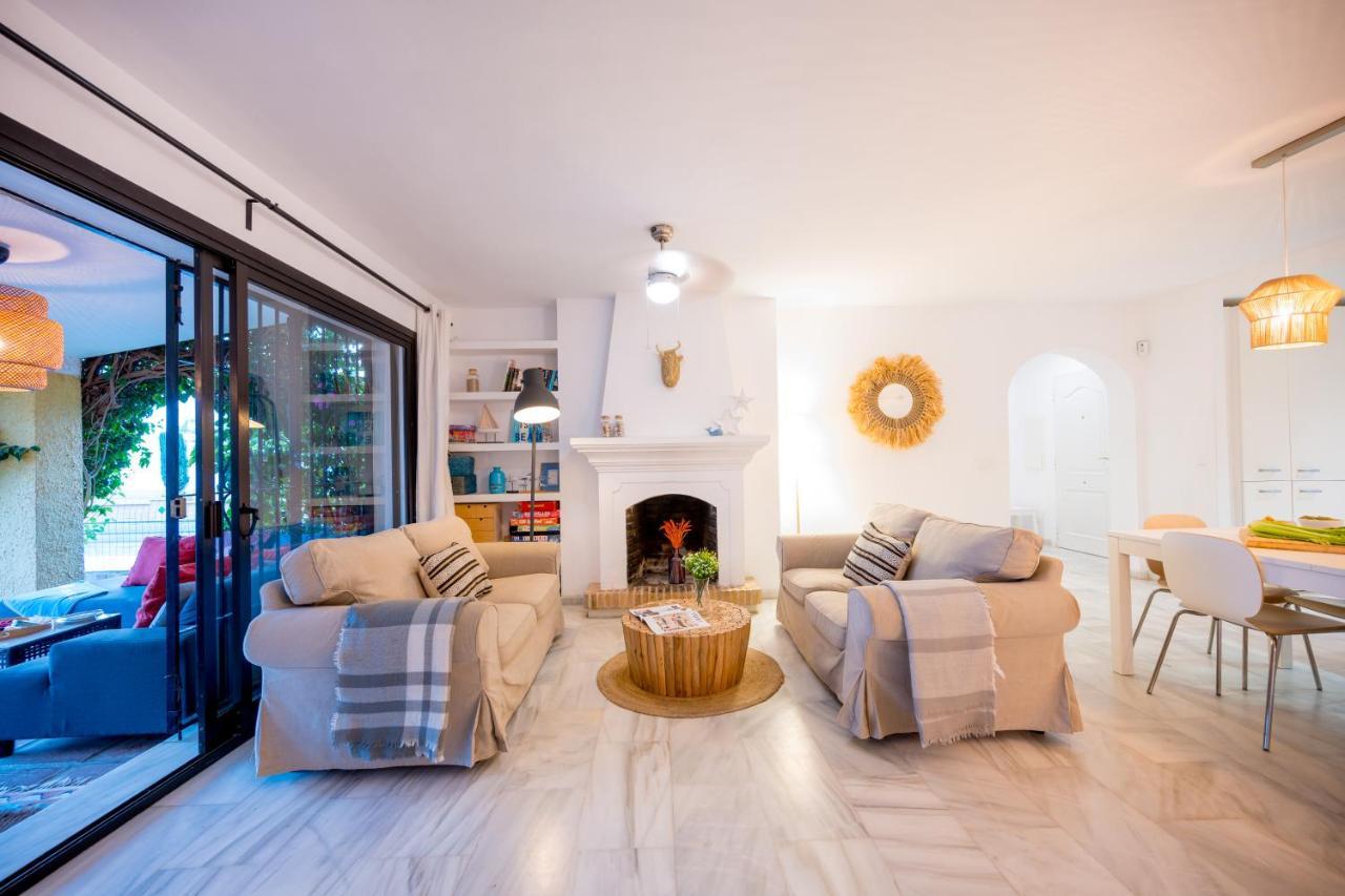 Typical Beach House Las Chapas Playa With Heated Pool Marbella Eksteriør bilde